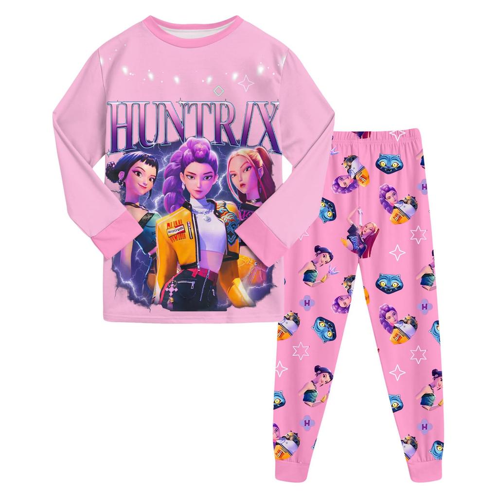 Children's Fashion Suit Skirt Round Neck Long Sleeve Top Pants