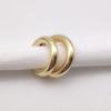 Asymmetrical Double Circle Metal Ear Cuff for Women
