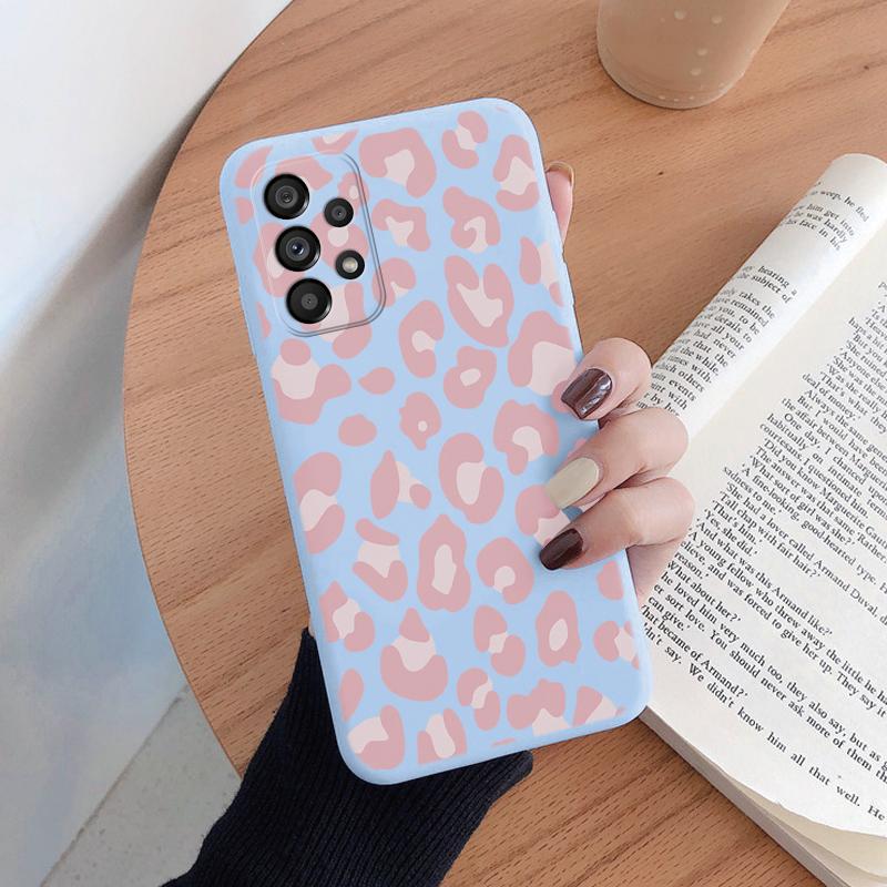 Leopard Print Phone Case For Samsung Galaxy A53 5G Protection Back Cover Soft Silicone Fundas For Samsung A56 A36 A54 A16 Cute