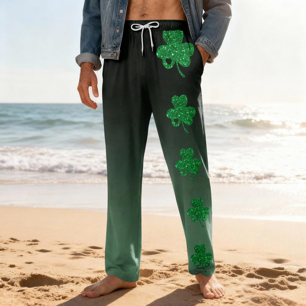 Men's Home Soft Pajama Pants Drawstring With Pockets Casual Sports Pants