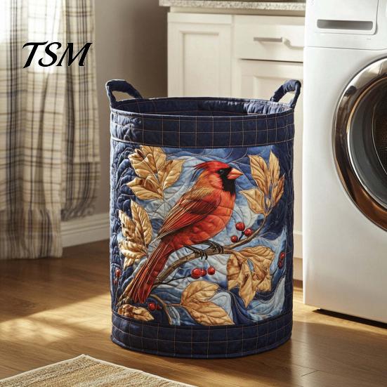 Bedroom Laundry Basket Quilted Foldable Boho Fabric Hamper Cute Collapsible Cat Storage for Clothes Toys Blankets Nursery Thick
