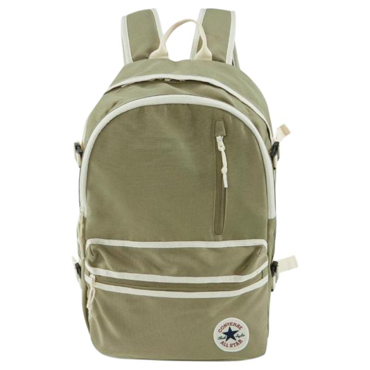 Converse 27L Brand Logo Lightweight Large Capacity Classic Polyester Backpack Unisex backpack Green UA5797-X0S Green