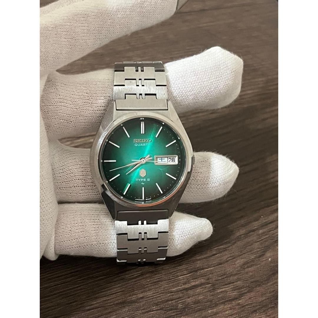 SEIKO QUARTZ TYPE II Green Dial Watch