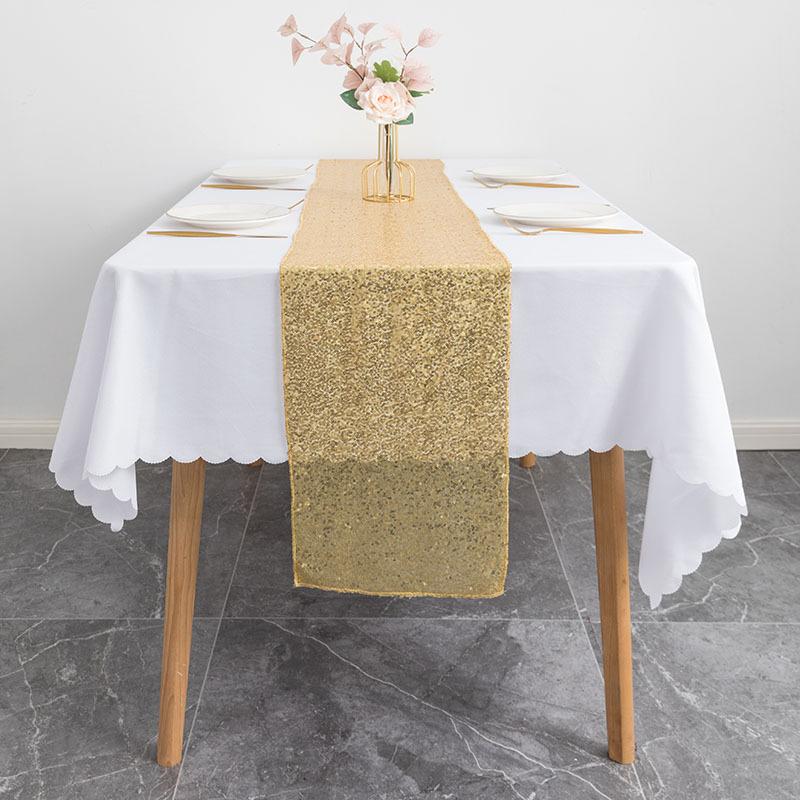 Sequin Modern Table Runners for Wedding Decoration Christmas Birthday Party Home Tea Table Cover
