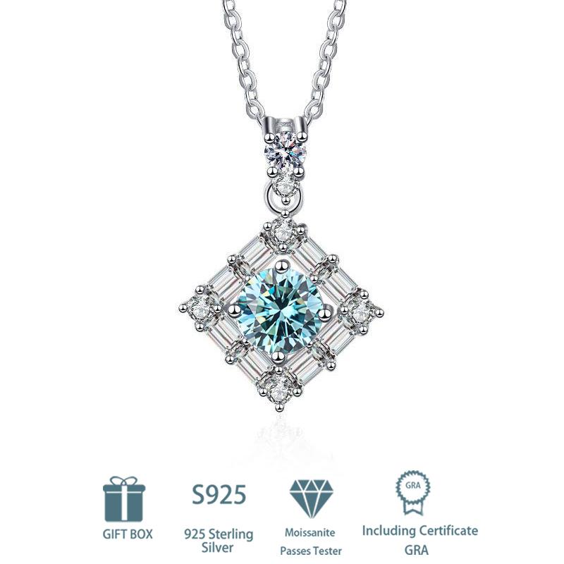 

Tancision S925 стерлингового серебра Муассанит Роскошное индивидуальное ожерелье с подвеской женское классическое ожерелье прилив вечерние подарок 1CT