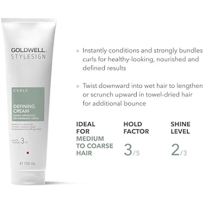 Styling Cream - GOLDWELL - StyleSign Defining Cream - 150ml - Defined Curls - Heat Protection