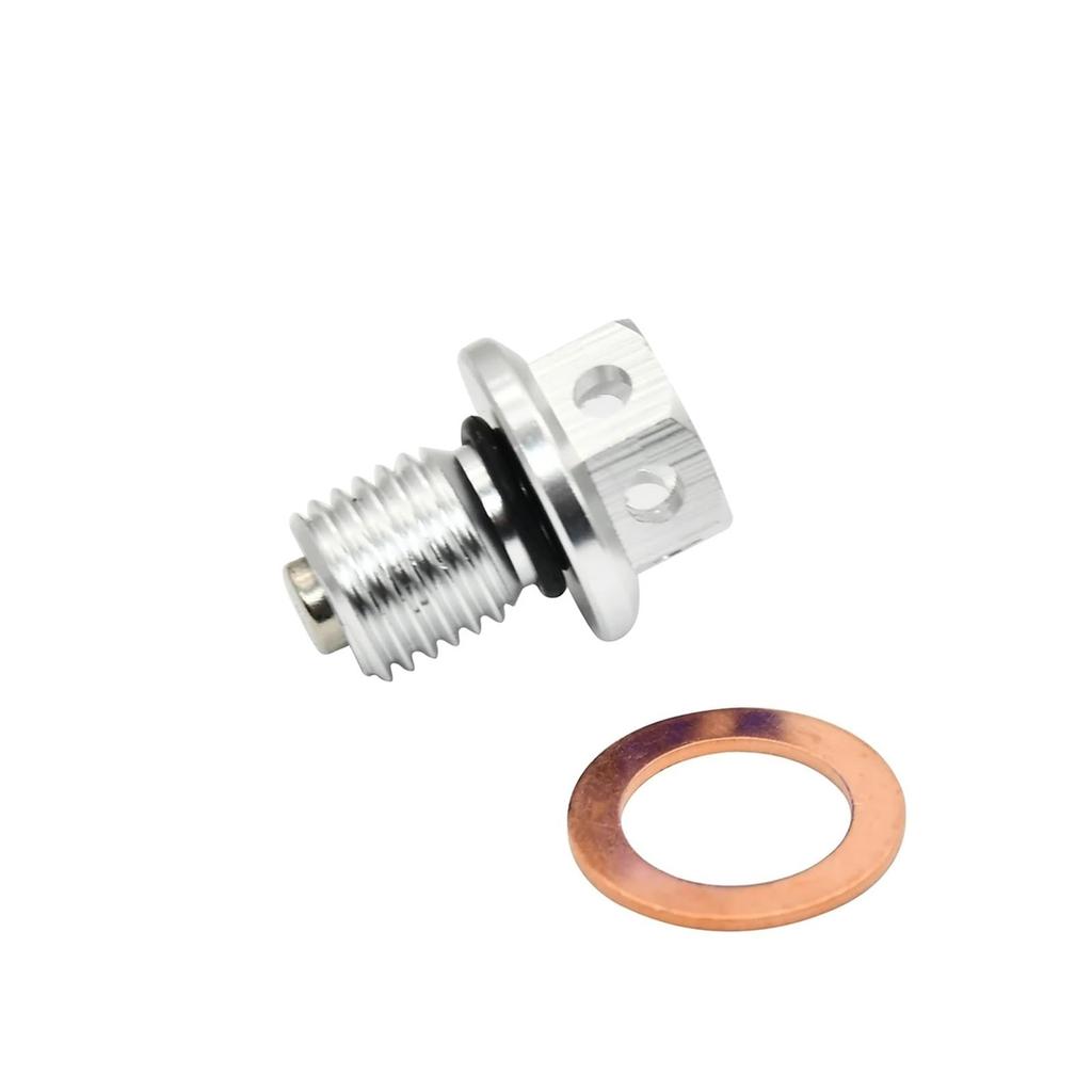 M12xP1.5 Magnetic Drain Plug Bolt Screw for CR125 250 250R CRF250R XR 250 600R 650L CBR1000RR (Silvery)