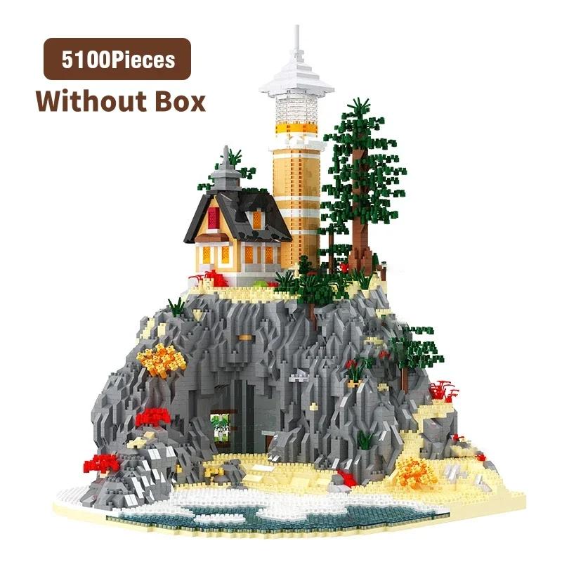 5100 Stück Leuchtturm Baustein Spielzeug Kreative DIY Blöcke Ziegel Berg Haus Modell Passendes Set Zusammenbau Block Spielzeug Weihnachtsgeschenke