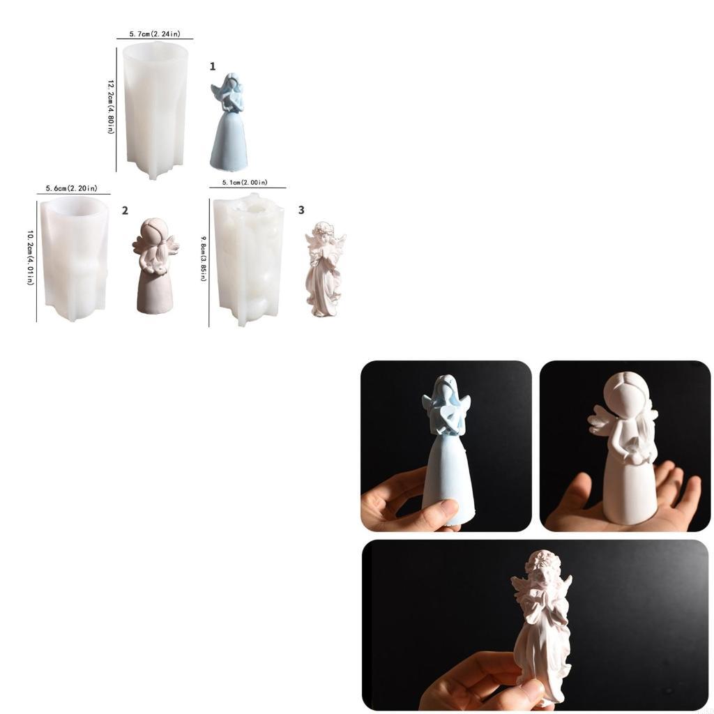 F3KD Silicone Angel Shaped Mold for Creating Epoxy Resin Handmade Wedding Decoration Mould Handmade Tool
