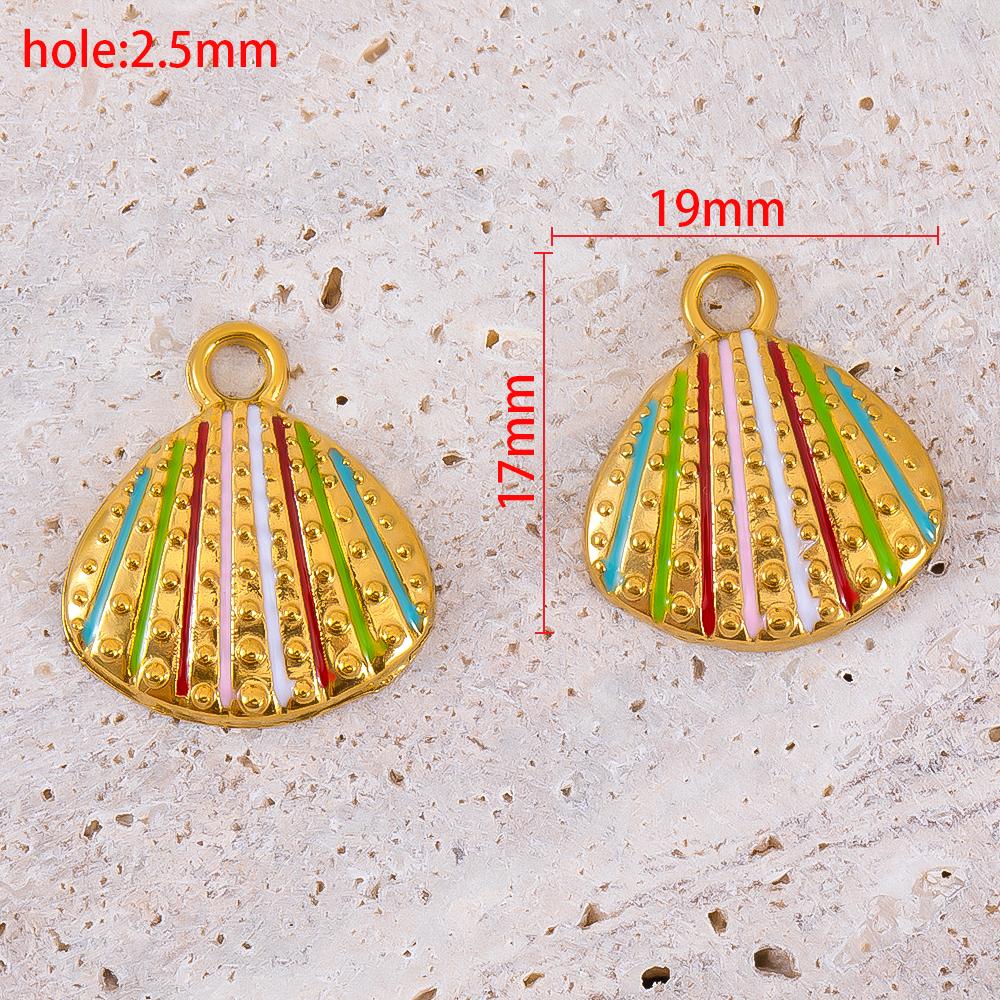 2pcs Stainless Steel Marine Animals Pendant Shell Turtle Starfish Demon Fish Necklace Earring Charm for Jewelry Making Supplies