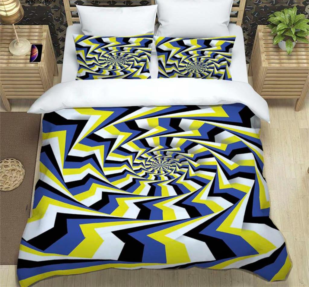 

3D Modern Abstract Geometric Minimalist Printed Bedding Queen Bedding Set King Size Bedding Set Soft And Comfortable Breathable EU Single(135x200cm)