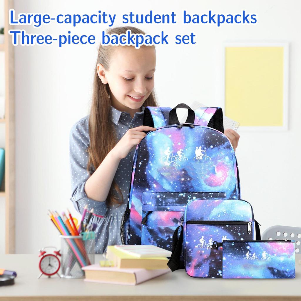Three Piece Backpack Set, Student Backpack, Large Capacity Backpack