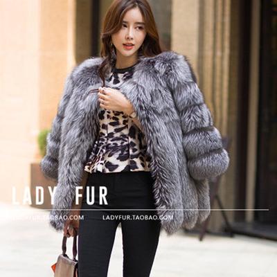 Women Warm Faux Fox Fur Coat Long Winter Fur Jacket Ladies Elegant Outerwear