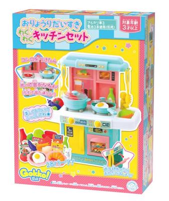 Ishikawa Toys Gokko Amante de la Cocina Emocionante Juego de Cocina Juego de Imitación A36 x A38 x F19cm Azul Claro