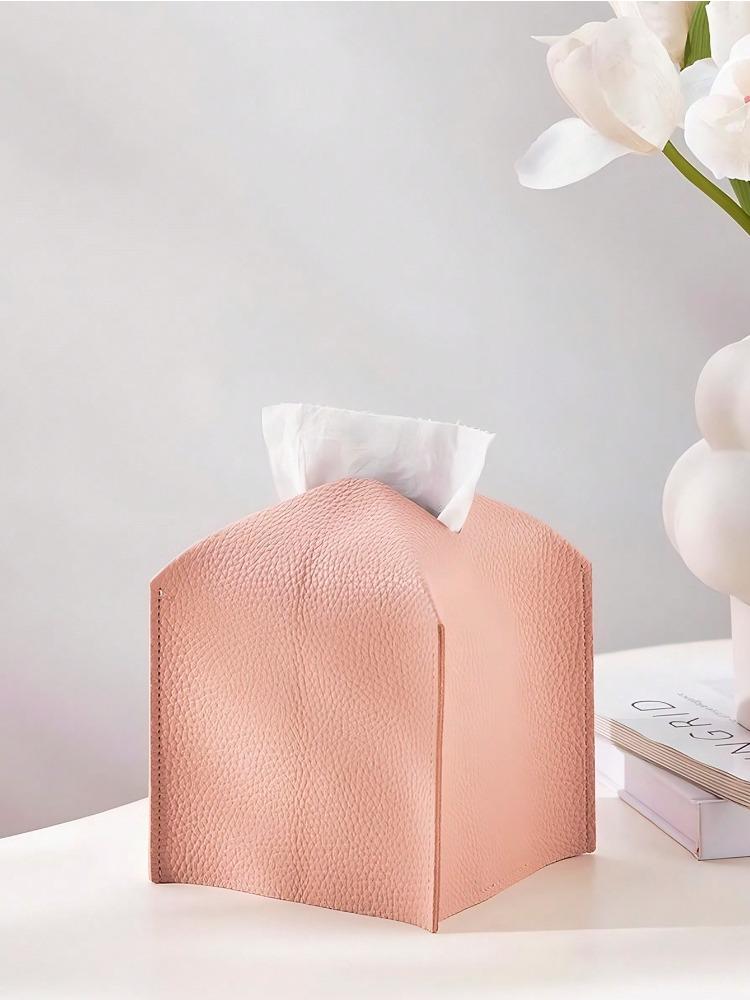 

1 шт. Современный дизайн PU квадратный мешок для салфеток, коробка для салфеток для домашнего офиса, украшения рабочего стола отеля, чехол для хранения салфеток в автомобиле розовый