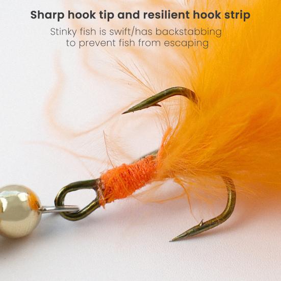 5Pcs Metal Baits Fishing Lures with Treble Hook Bright Color Compact Design Portable Rotating Sequins Crankbait for Bass Trout Perch