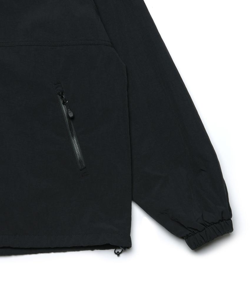 Annot Nylon Hooded Windbreaker Black