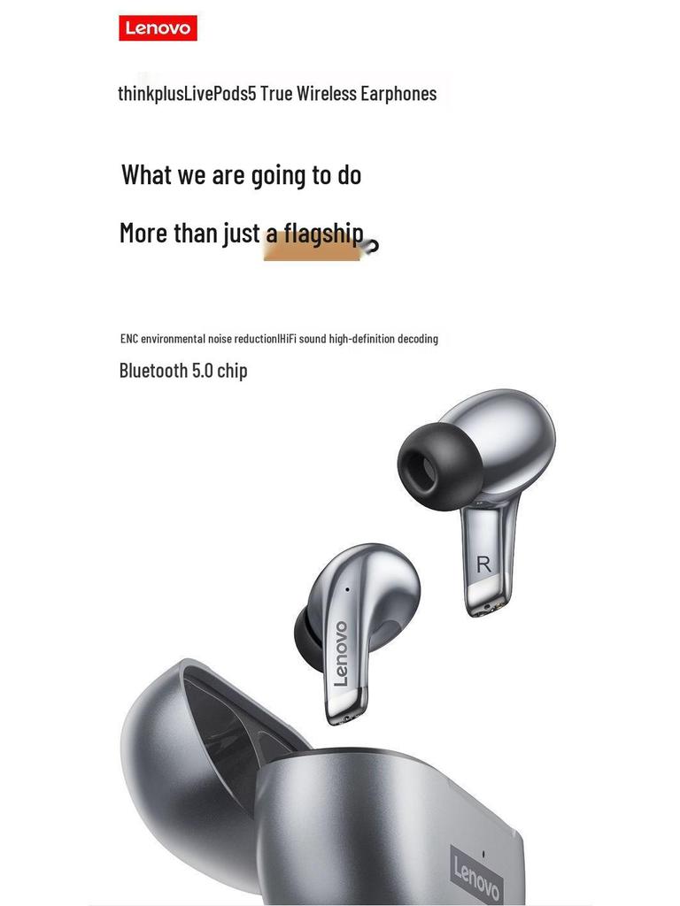 ThinkPlus LP5 TWS Wireless Bluetooth Earbuds: Noise-Canceling, Sports & Gaming Headset for Music