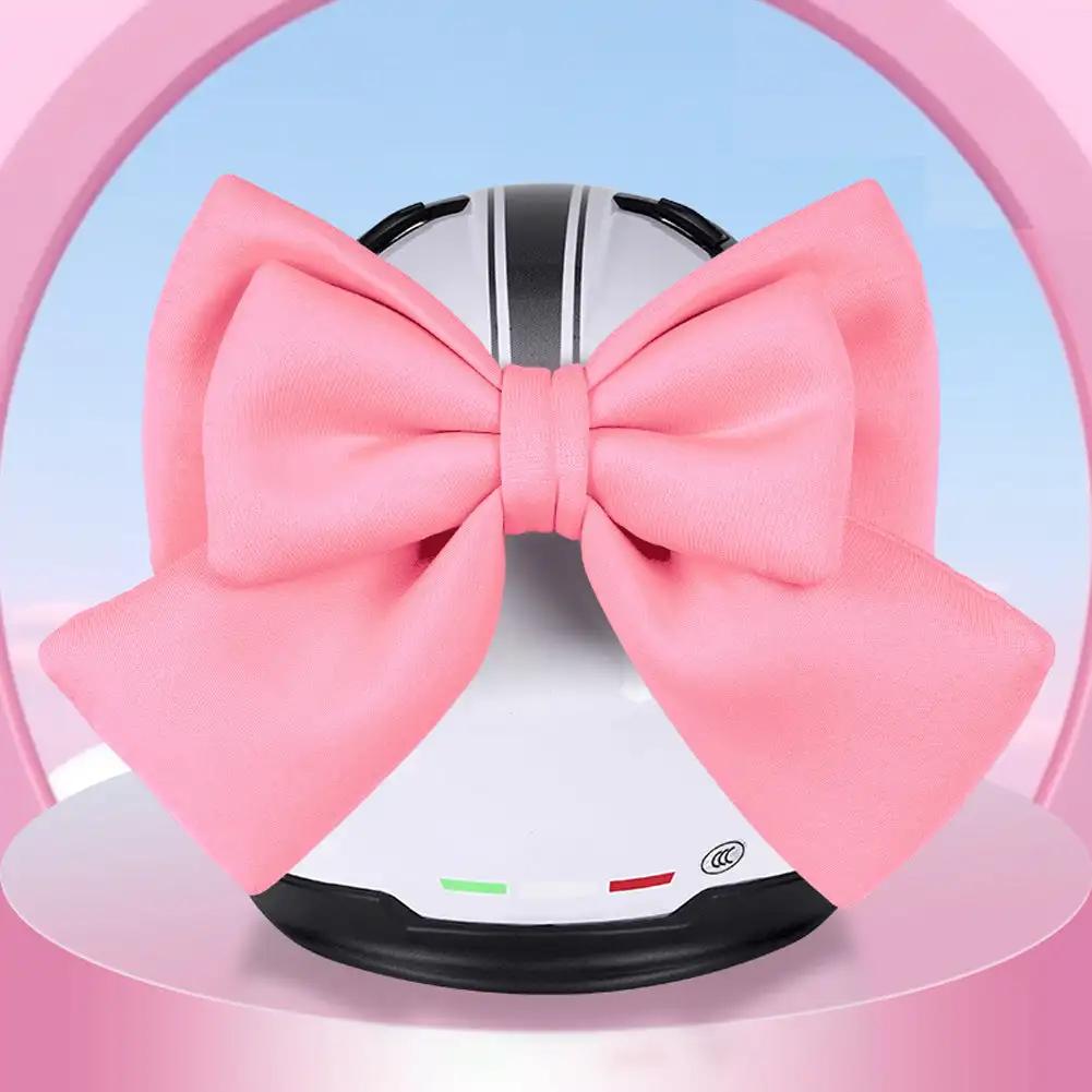Cute Motorcycle Helmet Bow Decoration Electric Bike Helmet Body Bowknot Suction Cup Parts Decoration Accessories For Girl Women
