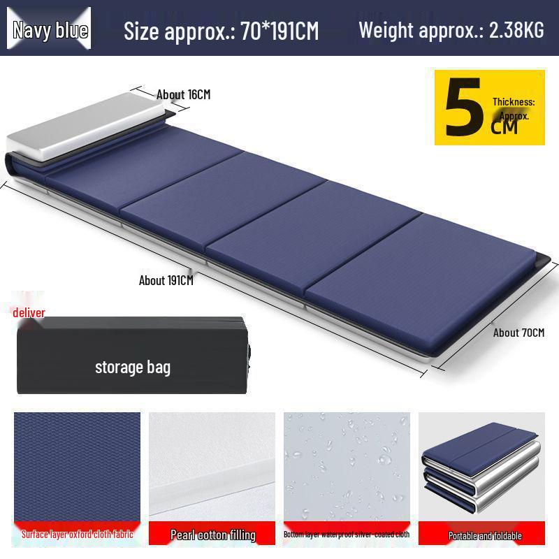 Thickened Waterproof Folding Sleeping Pad: Moisture-Proof Yoga and Nap Mat for Camping and Office Use