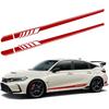 2 PCS Car Side Skirt Decals, 88.58" X 4.52" Long Stripes Stickers, PVC Auto Personalized Stickers, Waterproof Body Decoration, Universal For Most