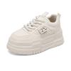 Zhao Ruth's Same Muffin Platform White Shoes for Women's 2025 Spring New Versatile Height-increasing Sports Board Shoes Casual Shoes