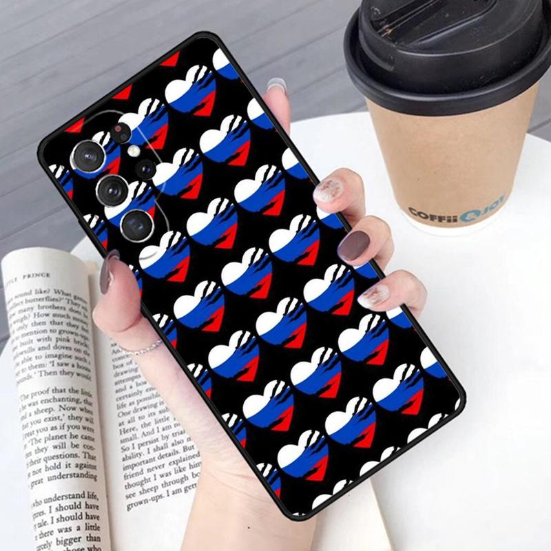 Russia Flag Phone Case Cover For Samsung Galaxy S24 S25 Ultra S21 S22 Ultra S10E Note 10 Plus Note 20 FE S23