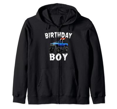 Monster Truck Birthday Boy Monster Trucks Are My Jam Lovers Zip Hoodie