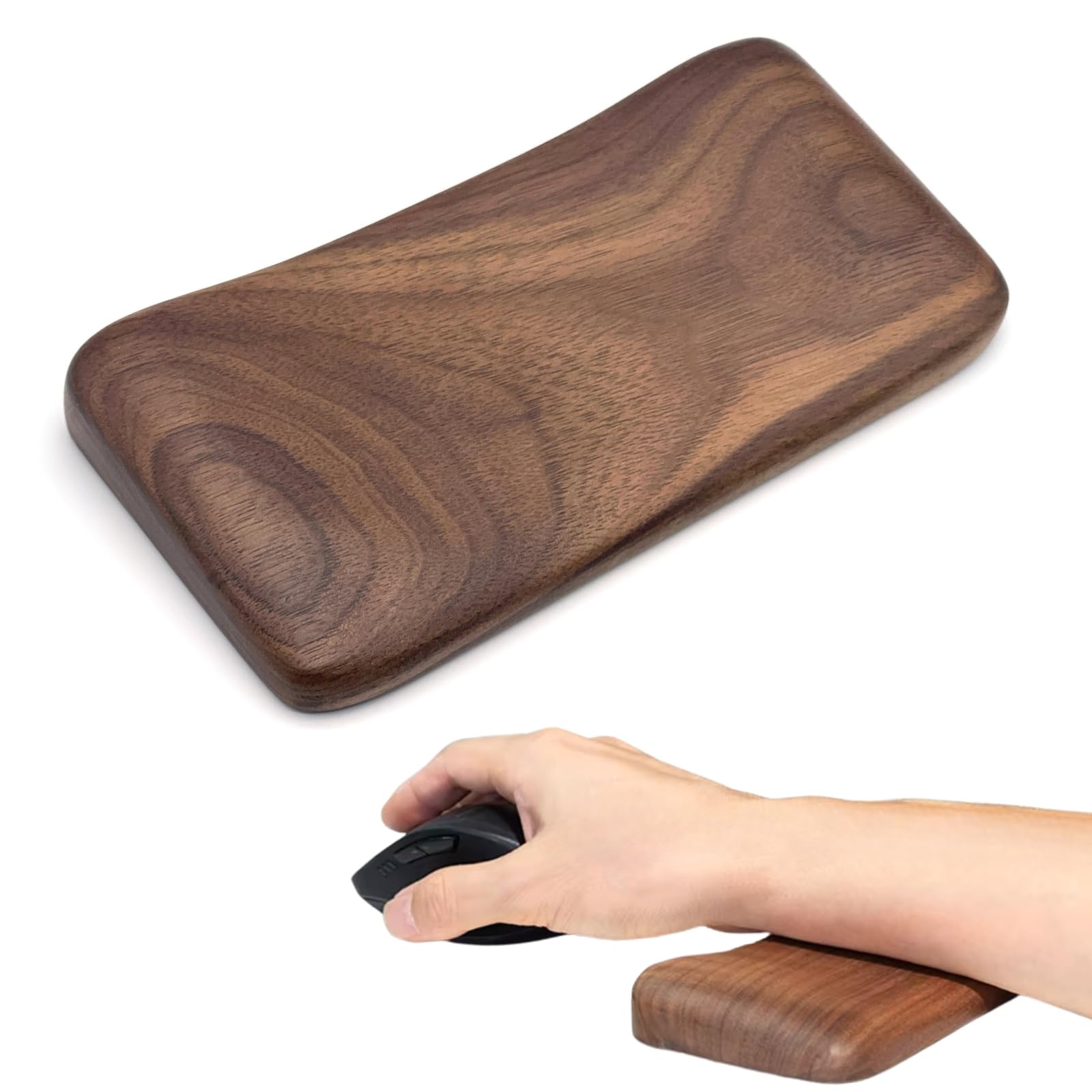 

Nanomaru Wooden Mouse Wrist Mouse Arm Wood Wrist Reduces Brown Rest, Rest, Rest, Grain, Rest, Fatigue, Thin, Anti-Slip,