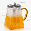 High Quality Hammer Glass Teapot With Stainless Steel Filter Puer Tea Maker Heat Resistant Glass Teapot and Cup Set Kettle Pot