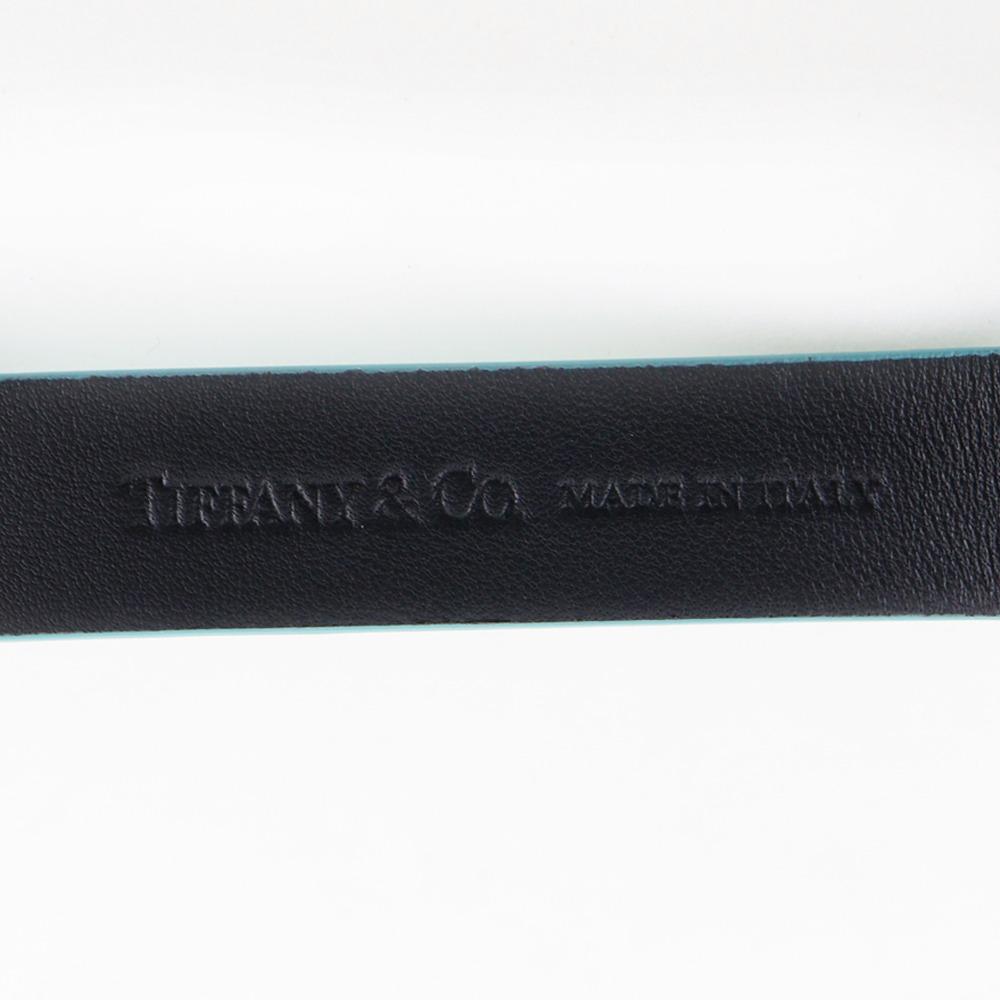 TIFFANY&Co. Key Ring Key Ring TIFFANY & Co. Blue/Silver Metallic/leather Unisex Used
