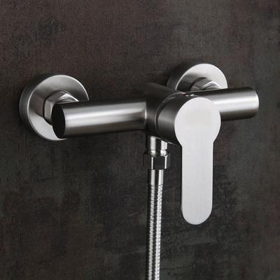 Robinet de douche en acier inoxydable à installation facile avec joint d'étanchéité en caoutchouc intégré et bobine en céramique