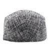 Hat Men's and Women's Autumn Stripes Contrasting Color Cap Cotton Short Brim Beret Hot-selling Forward Hat