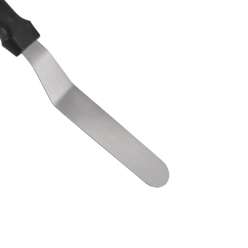 Stainless Steel 6 8 10 Inch Angled Offset Spatula Plastic Handle Thickened Curved Frosting Tool Professional Baker