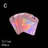 Sturdy and Resealable Thicken Plastic Pouches; 50pcs Laser Color Holographic Jewelry Bags