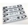 P75D P85D P90D Unterstrichene ABS-Buchstaben-Emblem für Model 3 Model X Model S Autostyling Kofferraumemblem Aufkleber Rot Schwarz
