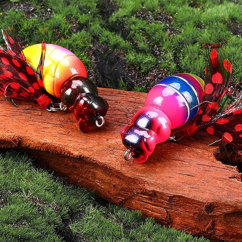 Floating Insect Baits with Hook Bees Fishing Lures Artificial Lure for Perch Fishing Tackle