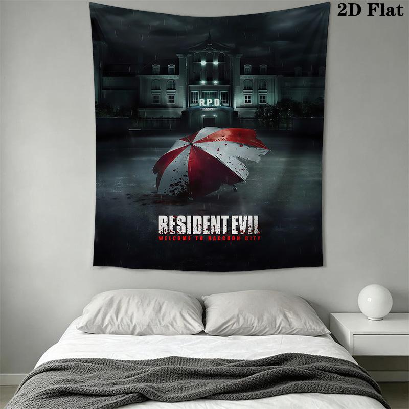 Resident Evil Umbrella Corporation Logo Tapestry Fashion Print Background Cloth Wall Covering Decoration Background Wall Hanging Cloth