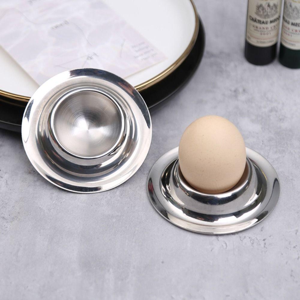 Breakfast Christmas Kitchen Stainless Steel Boiled Egg Xmas Craft Eggs Cup Storage Rack Egg Holder Egg Stand