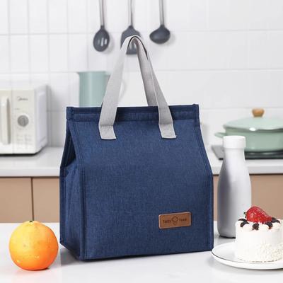 Borsa da pranzo isolata Tessuto Oxford Borsa termica per il pranzo Borsa portaoggetti Fodera in alluminio Borsa a mano per ufficio scuola picnic porta cibo pranzo