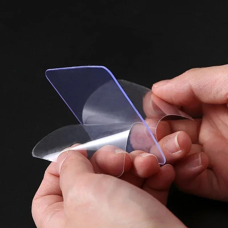 10PCS Double Sided Tape Transparent Reusable Waterproof Adhesive Tape Punch-free Hook Wall Hook Home Decoration Supplies