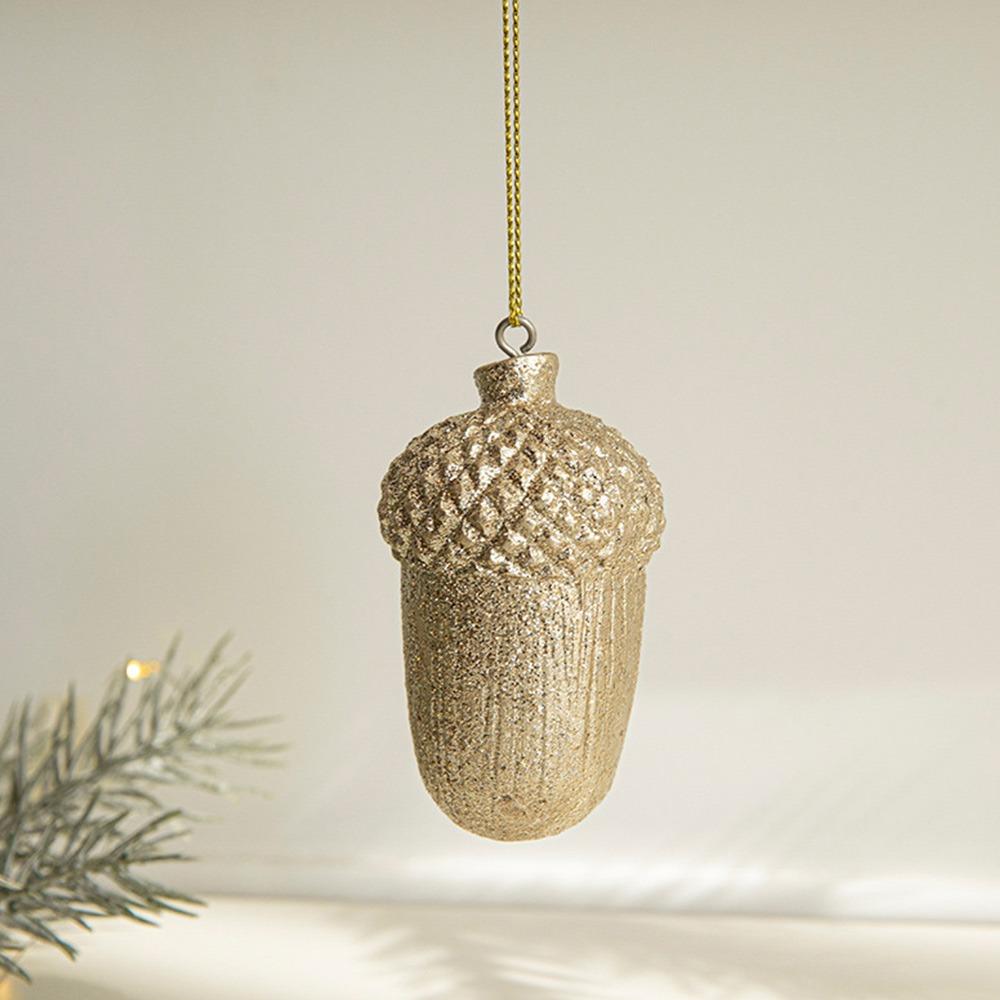 Gold Christmas Hanging Decoration Resin Hazelnut Pinecone Hanging Pendants Deer Horse Angel Soldier Christmas Tree Ornament