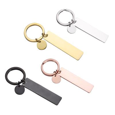 Stainless Steel Round Keychain with Bright Surface and Laser Logo Option