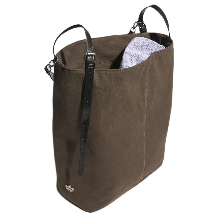 Adidas Originals Canvas Tote Bag, Shopping Bag, Shoulder Bag Unisex Tan KT0862