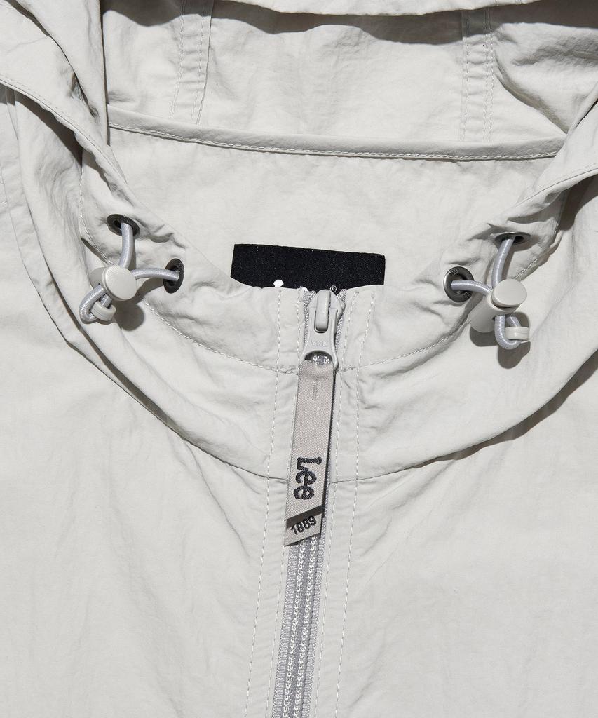 Lee Nylon Hooded Vest Light Grey