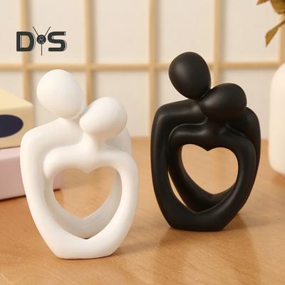 Scultura di Coppia Minimalista Resina Abbraccio Amanti Statua Desktop Astratta Statua di Coppia per Decorazione Casa Anniversario Regalo San Valentino