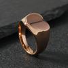 European and American Stainless Steel Smooth Ring Personalized Casting Love Peach Heart Ring Couple Ring Hand Jewelry