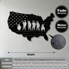 1 Stück USA Flagge Erhobene Hände Silhouette Metall Wandkunst, Eisen Wandmontierte Skulptur Art Deco für Wohnzimmer Schlafzimmer Büro Dekor