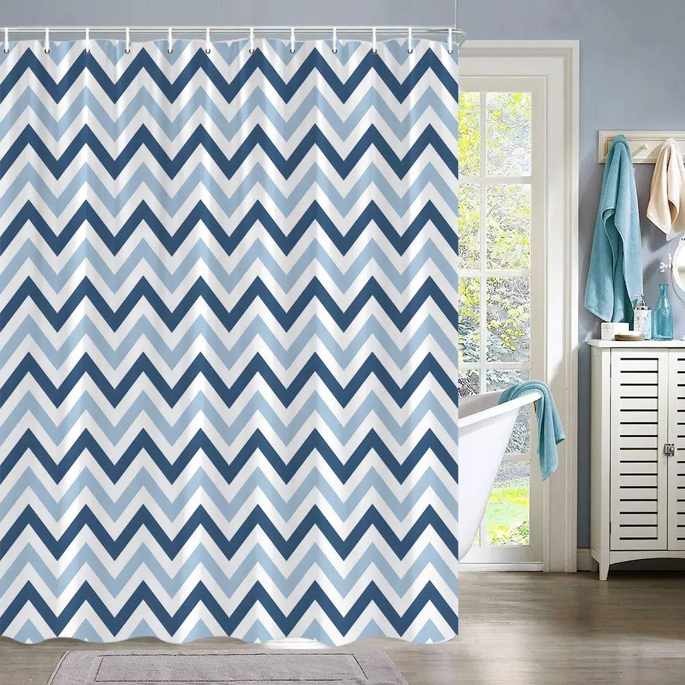 Vintage Abstrakte Geometrische Linien Badezimmervorhang Aztec Duschvorhang Bohemian Heim Badezimmer Dekor Polyester Duschvorhänge