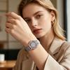 Women Simple Bracelet Dainty Watch Elegant Analog Quartz Watch Luxury Ladies Adjustable Leather Strap Wristwatch Easy To Read for Daily Commute Exam